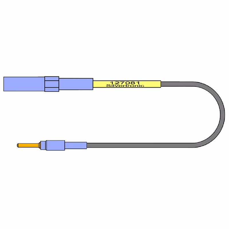 4 mm Avionic Test Lead | Pin Size 16, 300 mm Length, Blue