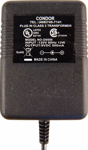 BATTERY CHARGER/110 to 250 Volt, AC to 9 VDC. For use with 429EBP.