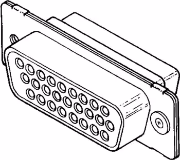 50-Pin D-Sub Connector | Male, 3-Row, RoHS