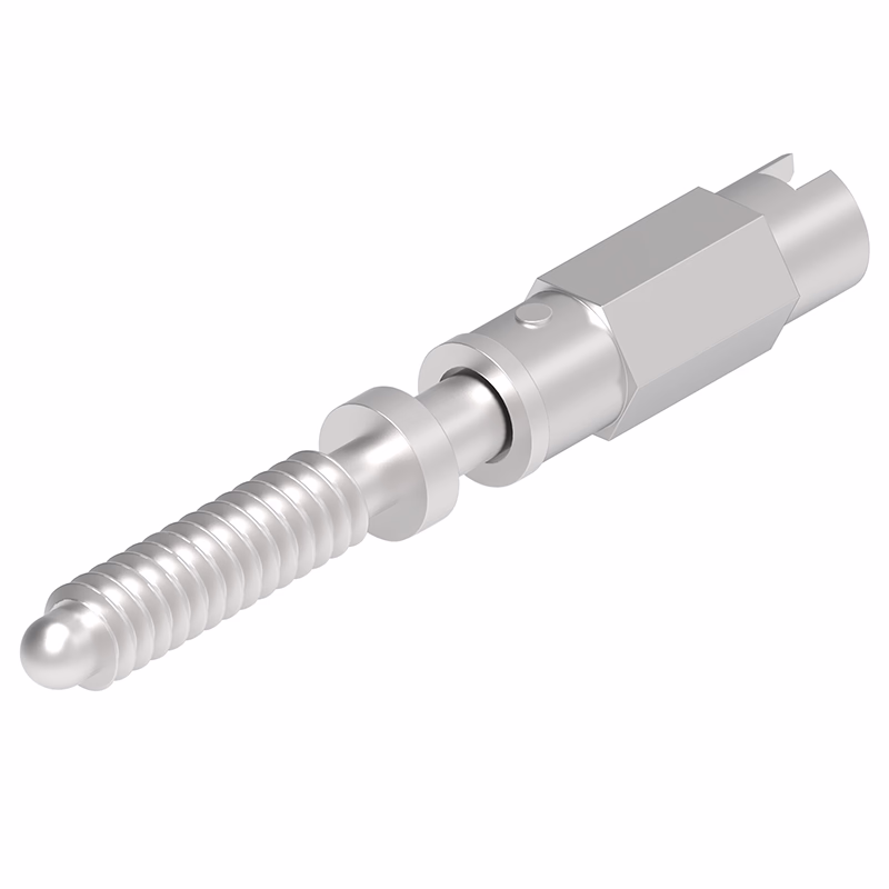 RACK and PANEL CONNECTOR/Male, jackscrew, 14 position, phosphor bronze material, gold plating.