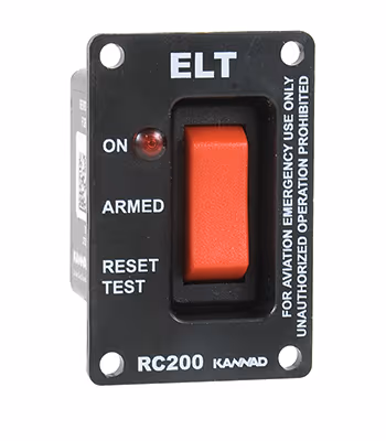 REMOTE CONTROL PANEL/RC200 kit. Includes connector kit. For use with KANNAD ELT's.