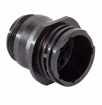 CIRCULAR CONNECTOR/Male, 16 position, free hanging mount, straight angle, threaded.