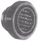 CIRCULAR CONNECTOR/Male, 28 position, free hanging mount, straight angle, threaded