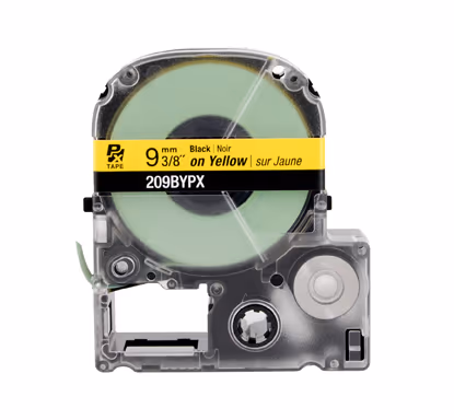 LABELWORKS PX Labeling Tape Cartridge | Black on Yellow, 3/8in x 30ft