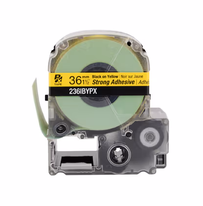 LABELWORKS PX Labeling Tape Cartridge | Black on Yellow, 1-1/2in x 30ft