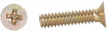 PHILLIPS FLAT HEAD SCREW/Carbon steel plated, 4-40, 1/2