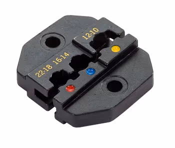 DIE SET/For CRIMPMASTER Crimp Tool Frame 30-506, 10-22 AWG. Insulated terminals. Interchangeable Dies, color coded nests.