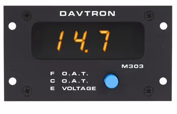 M303 Series Outside Air Temperature and Voltage Indicator | Front Mount