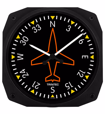 WALL CLOCK/Classic directional gyro aviator style, 10