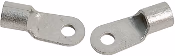 RING TERMINAL/#10 stud/tab size, crimp, female, not insulated, tin plating, copper material, 5.89 mm maximum bundle diameter. 321 series. For use with 6 gauge wire.
