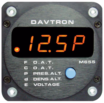 M655 5 Function Indicator Gauge | 2-1/4 Mount, O.A.T. ºC/ºF, Pressure/Density Altitude, DC Voltage
