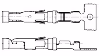 SOCKET ASSEMBLY/Type III series, Female, brass material, MATE-N-LOK series. For use with 18-14 gauge wire.