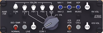 AA95-728 Single Channel Audio Controller | Cockpit Crew