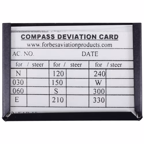 Compass Deviation Card | with Aluminum Holder