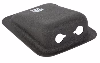 Mic & Phone Jack Housing | Surface Mount, Black, Two-Hole