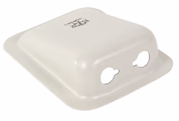 MIC and PHONE JACK HOUSING/Tan. Height: 1 Outside width: 3 Inside width: 2 1/8 Outside length: 3 1/2 Inside length: 3