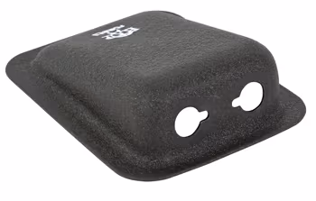 FLUSH MOUNT JACK HOUSING/Black aluminum, powder coat finish, cut-out required. Height: 1.06 Width: 2.9 Length: 3.56
