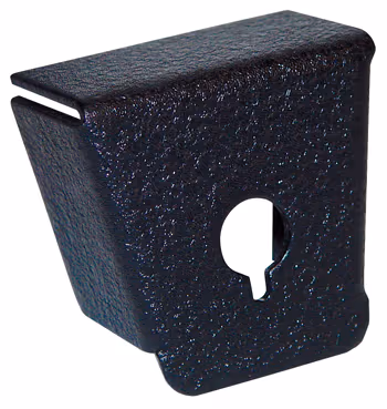 MIC or PHONE JACK MOUNTING BRACKET/Black wrinkle powder coat finish. 90 degree, under panel mount, 1 Hole.