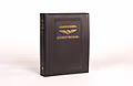 SUPERIOR PLASTIC BINDER/Brown, 2 inch rings, no stay-open bar.