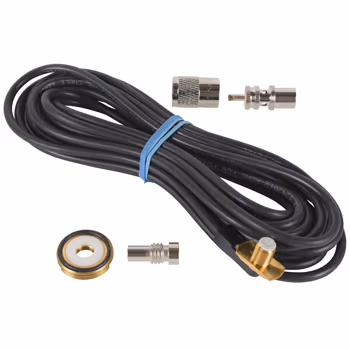 ANTENNA INSTALL KIT/Includes 17' RG58 with screw on base 3/8 hole and PL259 Connector. For use with BMAXMFTS Vehicle mount antenna