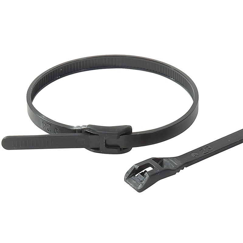 LOW PROFILE CABLE TIE/UV BLACK