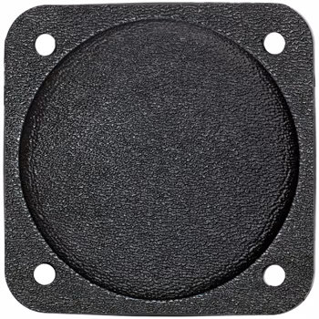 COVER PLATE/2 1/4 diameter. Black plastic. Fire retardant.