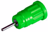 SAFETY JACK/PUSH IN/GREEN