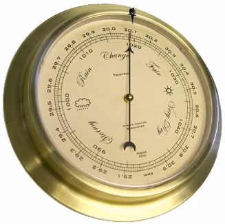 ELECTRONIC BAROMETER/Antique brass finish