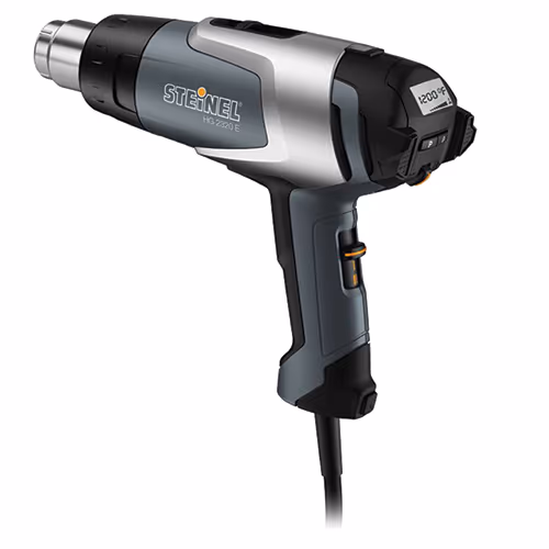 HEAT GUN/Two-stage airflow, easy set temperature with toggle, LCD display, residual heat indicator, replaceable power cord, optimized weight balance, rubber stand, built in hanger.