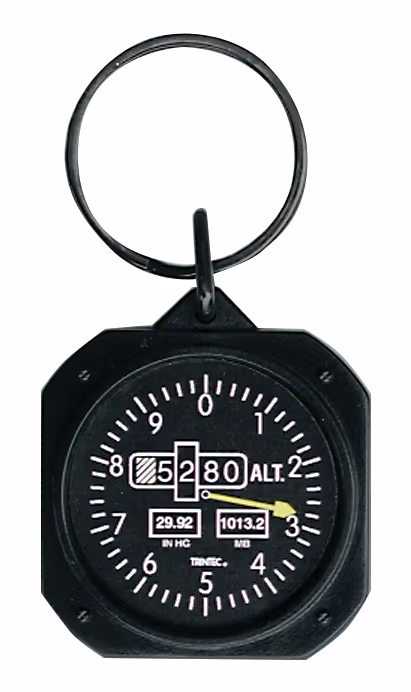 Altimeter Instrument Style Keychain | 1.5 inch