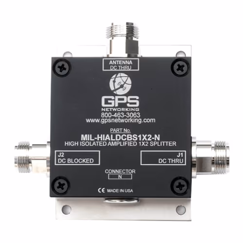 Military High Isolation Amplified GPS Splitter | 2 Output