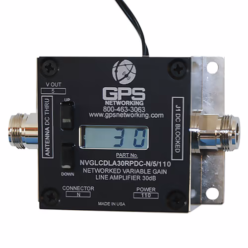 GPS VARIABLE GAIN LINE AMPLIFIER/With N connector and external power supply networking.