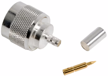 N CONNECTOR/Male, dual crimp, RG142/400