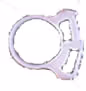 SNAPPER HOSE CLAMP/White, .61 min, .717 max diameter.