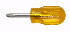 PHILLIPS SCREWDRIVER/#2 size, stubby handle,