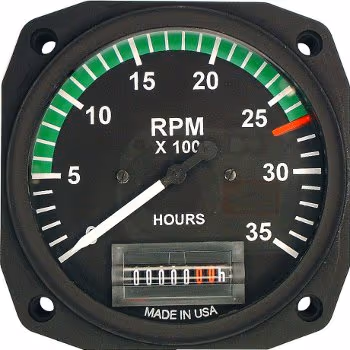 UMA TSO Tachometer | 3-1/8 in, 0–3500 RPM, 2 pulse/rev, Custom Markings