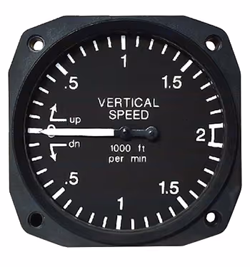 UMA Vertical Airspeed Indicator | 0 – 3000 ft/min, 2-1/4 in, B & W Dial Markings, TSO