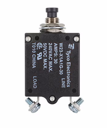 W23 Series Thermal Circuit Breaker | 30 Amp Rating, Push/Pull Actuator