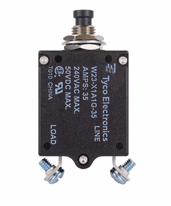 W23 Series Thermal Circuit Breaker | 35 Amp Rating, Push/Pull Actuator