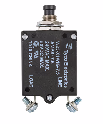 W23 Series Thermal Circuit Breaker | 7.5 Amp Rating, Push/Pull Actuator