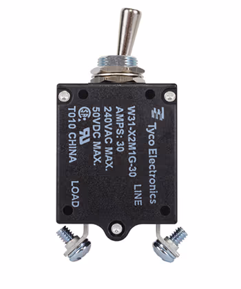 W31 Series Circuit Breaker | 30 Amp Rating, Toggle Actuator