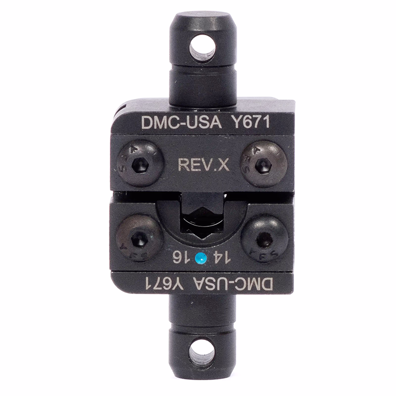 Y671 Adjustable Y Die Set for HX4 | 0.110— 0.170 Confined Crescent, 16 — 14 AWG Insulated Terminals